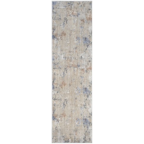 Nourison Modern Abstract Indoor Rug Beige Grey 2'2