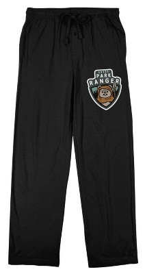 Star Wars Return Of The Jedi Endor Park Ranger Men's Black Sleep Pajama Pants