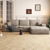 107" Cloud Plush Corduroy Modular L-Shaped Sectional Sofa with Right Chaise, Floor Design, No Assembly - 2 of 4