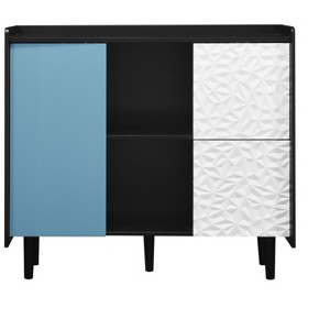 VANIRROR Modern Sideboard Buffet Cabinet WithDoors, Drawers, and Open Shelf , Coffee Bar and Accent Cabinet for Kitchen, Dining Room, Living Room - 1 of 4