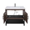 Lyngins Bathroom Vanity with Sink & Aluminum Gunmetal Faucet, Freestanding Bathroom Cabinet with Storage Doors & Open Iron Shelf for Outdoor-Ready - 4 of 4