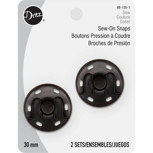 Dritz Sew-On Snaps Size 30 mm Black – 2 Count — SAS Fabrics
