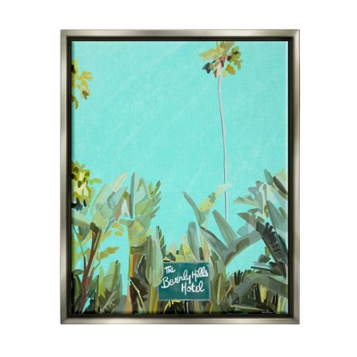 Stupell Industries Beverly Hills Hotel Tropical PalmsFloater Canvas Wall Art