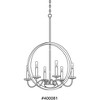 Progress Lighting Fontayne 6-Light Chandelier, Brushed Nickel, Candelabra Lights, Steel Material, Dry Rated. - 2 of 4
