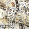 Vintage Rug, Washable, Non-Slip, Low Pile, Oriental Print, Soft and Foldable for Living Room, Dining Room, Bedroom, Office - 4 of 4