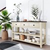 COWLOWN Console Table with 3 Drawers & 2 Shelves, Solid Frame for Living Room & Entryway - 4 of 4