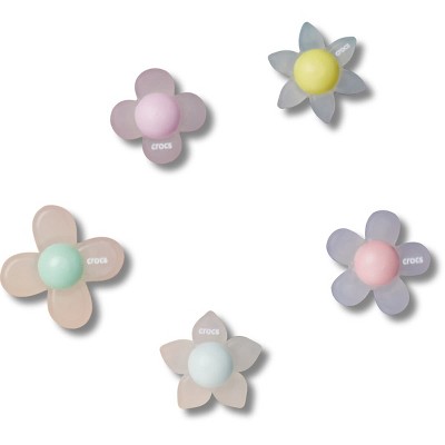 Crocs Jibbitz Iridescent Flowers Shoe Charms 5pk