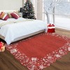 Christmas Washable Rugs for Living Room Bedroom, Low Pile Non Slip Scalloped Area Rug - 3 of 4