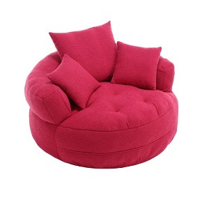 Anybear Chenille Sponge Single Sofa, Fluffy Modern Sleeper Chair for Living room, Bedroom, No Assembly Required - 1 of 4