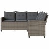 vidaXL L-Shaped Rattan sectional Sofa - Outdoor Patio Couch with Anthracite Cushions, UV & Water-Resistant, Gray Steel Frame, 72.4"x72.4" - 3 of 4