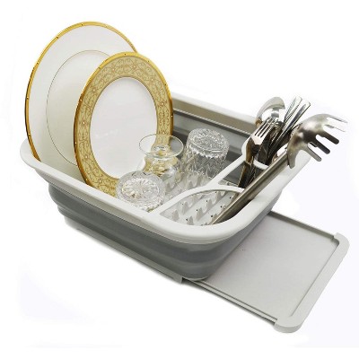 SAMMART Collapsible Dish Drainer with Drainer Board