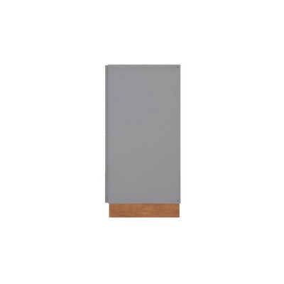 Gray and Natural Freestanding Office Accent Cabinet
