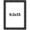 PosterPalooza | 9.5x13 Thin Barnwood Picture Frame, UV Acrylic, 2 Finishes - Grey and Black - 2 of 4