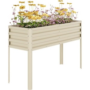 CuisinSmart Raised Garden Bed with Watering Reservoir, Elevated Square Planter Box for Vegetables Herbs, Heavy Duty Steel Panels & Drainage - 1 of 3