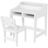 Qaba Kids Desk and Chair Set, Children Study Table with Storage Shelves, Student Writing Desk for Bedroom & Study Room, 3-8 Years Old - 4 of 4