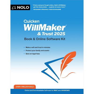Quicken Willmaker & Trust 2025 - 25th Edition by  Editors Of Nolo (Paperback)