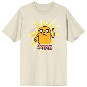 Adventure Time Magical Dog Jake Adult Natural Short Sleeve Tee - 1 of 2