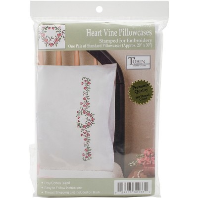 Tobin Stamped For Embroidery Pillowcase Pair 20x30 Heart Vine Target   GUEST C657864b A7d0 4a43 Ab83 62e7b4885ccc