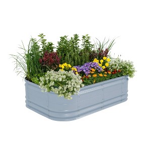 Vego Garden 6-in-1 Modular Rectangular Metal Outdoor Raised Garden Bed Kit 42"x60"x17" - 1 of 4
