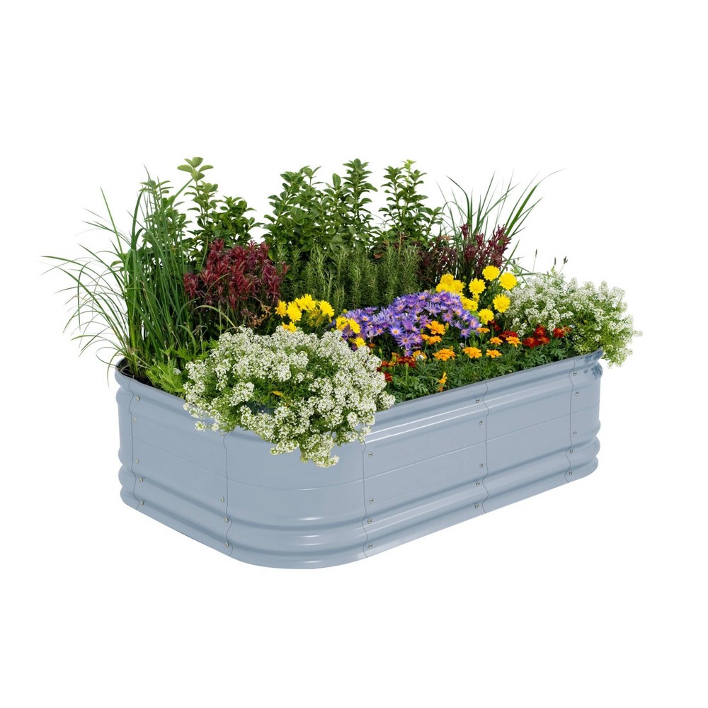 Photos - Flower Pot Vego Garden 6-in-1 Modular Rectangular Metal Outdoor Raised Garden Bed Kit