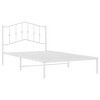 vidaXL Twin XL Metal Bed Frame with Headboard, Sturdy Steel, White, No Mattress - 4 of 4