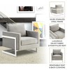 Lincoln Velvet Accent Chair with Chrome Steel Frame - 3 of 4