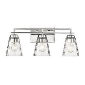 Lyna 3-Light Vanity Light - Contemporary Steel Design for Bathrooms, Dimmable & Damp Rated - 1 of 4