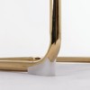 PAGED Modern Dining Chairs Set of 2 Corduroy Fabric Dining Room Chairs with Gold Metal Base and Channel Tufting for Living Room, Kitchen - 4 of 4