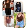 SHAPELLX Seamless Thong Bodysuit for Women Tummy Slimming Body Shaper Going Out Top—Brown 38 - 2 of 3