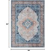 Vintage Distressed Area Rug,Low-Pile Non-Slip Stain-Resistant Carpet for Living Room, Bedroom & Office - 2 of 4