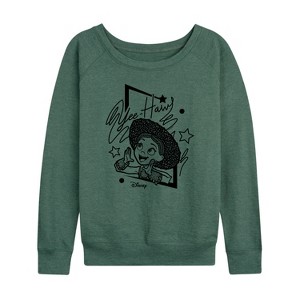 Women's - Disney - Jesse Yeehaw Lightweight French Terry Wide Neck Long Sleeve Shirt - 1 of 4