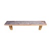 HomeRoots 24" Gray And Natural Wood Wall Mounted Accent Shelf - 4 of 4