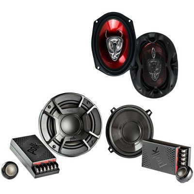 Polk Audio 5.25" 300 Watt 2 Way + Boss 6x9" 3 Way Chaos Exxtreme Car Speakers