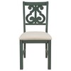 CAVINAS Round Dining Table Set for 4 Fabric Chairs with Special-shaped Table Legs, Storage Shelf for Kitchen - 2 of 4