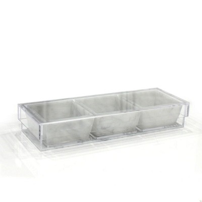 Waterdale Collection - Rectangle Trapezoid Dip Bowl Set