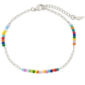 SHINE by Sterling Forever Iridiana Beaded Anklet - 1 of 2