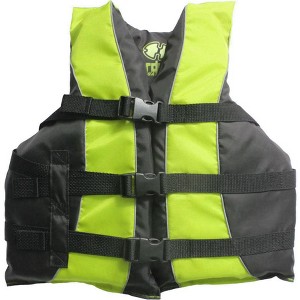 Hardcore life jacket paddle vest; Coast Guard approved Type III PFD life vest flotation device; Jet ski, wakeboard, kayak - 1 of 4