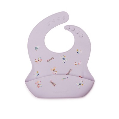 Loulou Lollipop Printed Silicone Bib - Butterfly