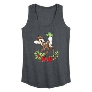 Women's - Disney - Christmas Botanical Butterfly Graphic Racerback Tank - 1 of 4