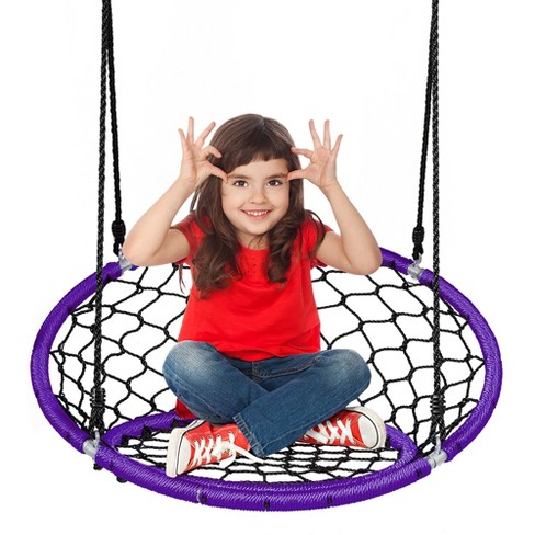 Costway 40'' Spider Web Tree Swing Kids Outdoor Play Set W/ Adjustable Ropes  Gift Orange\blue\green : Target