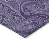 Purple Lavender And Silver Paisley Washable Indoor Outdoor Area Rug - 4 of 4