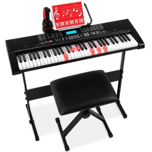 klog Neuropati Til sandheden Best Choice Products 61-key Beginners Complete Electronic Keyboard Piano  Set W/ Lcd Screen, Lighted Keys, Headphones : Target