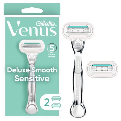 Venus Deluxe Smooth Sensitive Women's Razor + 2 Razor Blade Refills ...
