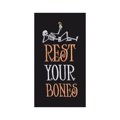 C&F Home Rest Your Bones Embroidered Woven Kitchen Towel