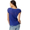Aeropostale Womens Sheer Mixed Knit Henley Sweater, Blue, Small - 2 of 2