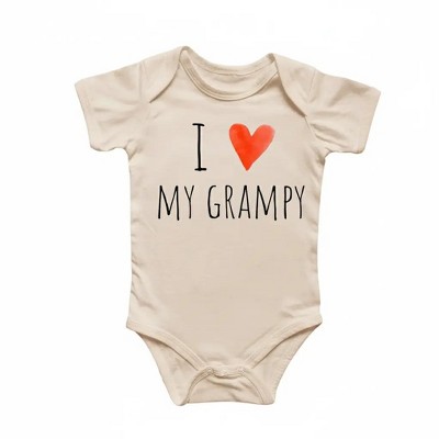 Funny Baby Bodysuit – 'I Love My Grandpa This Much' – White Babygrow, Newborn Gift