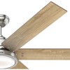Hunter 60" Warrant Ceiling Fan Brushed Nickel Drifted Oak/Bleached Grey Pine 6 Blades LED Light Kit - 4 of 4