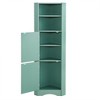 61" Tall Corner Cabinet, Bathroom Storage Cabinet with Doors and Adjustable Shelves, Freestanding Floor Cabinet for Bathroom Office Living Room - 4 of 4