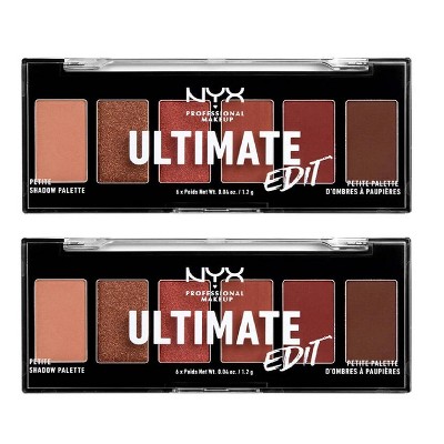 NYX Ultimate Edit Petite Shadow Palette - Warm Neutrals (PACK OF 2) | Versatile Eye Shadow Palete