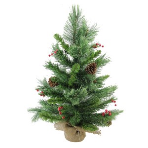 Northlight 2 FT Mixed Cashmere Berry Pine Medium Artificial Christmas Tree - Unlit - 1 of 4